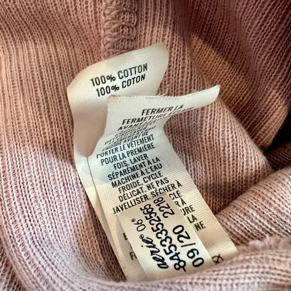 aerie Beyond Oversized Light Pink Quarter Zip Size Small 100% Cotton - Picture 12 of 16